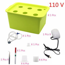 Laad afbeelding in Galerijviewer, <transcy>6 Gaten Plant Site Hydrocultuur Tuin Potten Plantenbakken Systeem Indoor Tuin Kast Doos Grow Kit Bubble Kwekerij Potten 220 V/110 V 1 Set</transcy>
