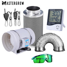 Load image into Gallery viewer, 220V Centrifugal Fans& 4/5/6 Inch Activated Carbon Air Filter Set For Led grow light Indoor Hydroponics Grow Tent Greenhouses