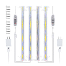 Load image into Gallery viewer, Indoor Led Grow Light Strips 40W Phytolamp For Plants 4pcs Bars Full Spectrum White Led Timer Phyto Lamp Hydroponic Dimmable Bar