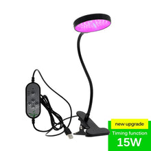 Laad afbeelding in Galerijviewer, <transcy>Full Spectrum Phytolamps DC5V USB LED Licht Groeien met Timer 15W 30W 45W 60W Desktop Clip Phyto Lampen voor Planten Bloemen Grow Box</transcy>