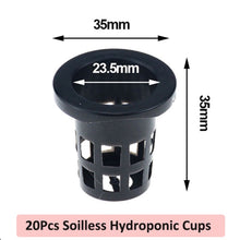 Load image into Gallery viewer, 100/50/20*Netpot 35-50mm Vegetable Net Cups Pot Slotted Mesh Soilless Culture For Hydroponics/Aquaponics/Orchids Planter Plastic