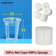 100/50/20*Netpot 35-50mm Vegetable Net Cups Pot Slotted Mesh Soilless Culture For Hydroponics/Aquaponics/Orchids Planter Plastic