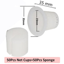 Load image into Gallery viewer, 100/50/20*Netpot 35-50mm Vegetable Net Cups Pot Slotted Mesh Soilless Culture For Hydroponics/Aquaponics/Orchids Planter Plastic
