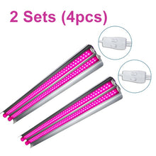 Load image into Gallery viewer, 4pcs LED Grow Light 100W Full Spectrum Phyto Lamp 50cm Growing LED Lighting Double Tubes For Indoor Flowers Hydroponic Plants