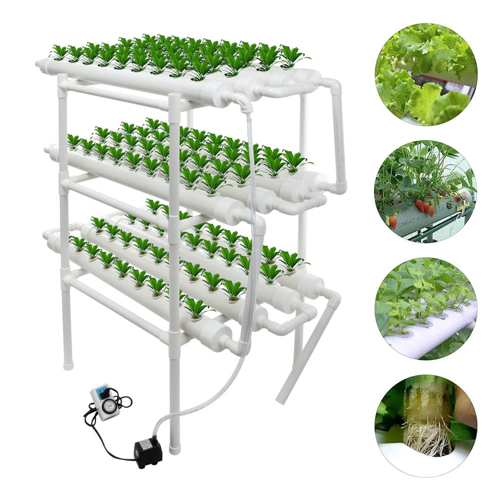 pvc hydroponic planter Hydroponic growth System Soilless culture equipment family balcony pip –  growituk