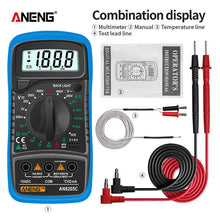 Load image into Gallery viewer, ANENG AN8205C Digital Multimeter AC/DC Ammeter Volt Ohm Tester Meter Multimetro With Thermocouple LCD Backlight Portable