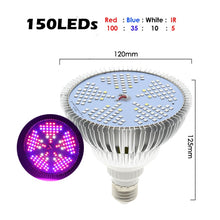 Load image into Gallery viewer, LED Grow Light Full Spectrum 78Leds 120Leds 150Leds E27 LED Growing Bulb for Indoor Hydroponics Flowers Plants LED Growth Lamp