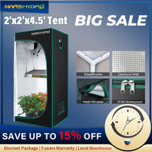 Laad afbeelding in Galerijviewer, <transcy>1680D Mars Hydro 60x60x140cm LED Kweektent box Indoor Hydrocultuur tuin Waterdichte hut Diamant Reflecterende Mylar kweekruimte</transcy>