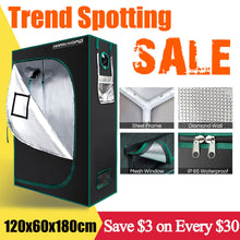 Laad afbeelding in Galerijviewer, <transcy>1680D Mars Hydro 120*60*180cm 120*50*190cm Indoor Kweektent Hydrocultuur Plantengroei Niet Giftige Kamer Doos 100% reflecterende mylar</transcy>