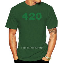 Laad afbeelding in Galerijviewer, <transcy>Nieuwe Kleding Tops 420 Groene Cannabier Logo Weed Grappige Minimalistische Gedrukt Katoen Mannen T-Shirt Mannen Tees</transcy>