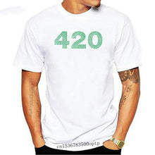 Laad afbeelding in Galerijviewer, <transcy>Nieuwe Kleding Tops 420 Groene Cannabier Logo Weed Grappige Minimalistische Gedrukt Katoen Mannen T-Shirt Mannen Tees</transcy>