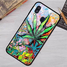 Load image into Gallery viewer, Plant Leaves Cannabi Leaf Case For Samsung A50 A40 A70 A71 A51 A30 A10 A10S A20S M30S J4 J6 Plus Tempered Glass Phone Cover
