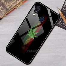 Load image into Gallery viewer, Plant Leaves Cannabi Leaf Case For Samsung A50 A40 A70 A71 A51 A30 A10 A10S A20S M30S J4 J6 Plus Tempered Glass Phone Cover
