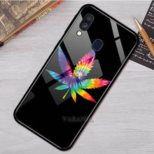 Load image into Gallery viewer, Plant Leaves Cannabi Leaf Case For Samsung A50 A40 A70 A71 A51 A30 A10 A10S A20S M30S J4 J6 Plus Tempered Glass Phone Cover
