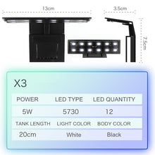 Load image into Gallery viewer, Super Slim LED Aquarium Light Lighting plants Grow Light 5W/10W/15W Aquatic Plant Lighting Waterproof Clip-on Lamp For Fish Tank
