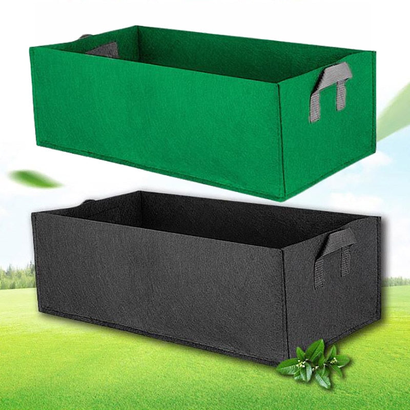 black Fabric plant Grow Bag Garden Square gardening tools Flower Vegetable  Planting Planter Pot Handles for hydroponics