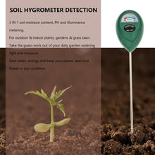 Load image into Gallery viewer, 3 in 1 Soil Water Moisture light PH Meter Tester Digital Analyzer Test Detector for Garden Plant Hydroponic Garden Tools
