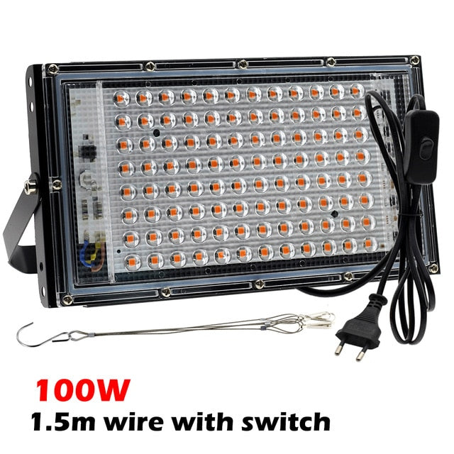 <transcy>LED Grow Light AC220V 50W 100W LED Full Spectrum Phyto Lamp Kas Hydrocultuur Plantengroei Verlichting</transcy>