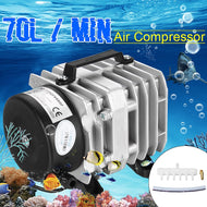 <transcy>45W 70L/min HAILEA Elektromagnetische Luchtcompressor Aquarium Zuurstof Luchtpomp Hydrocultuur 6 Manier Luchtbeluchter Pomp</transcy>