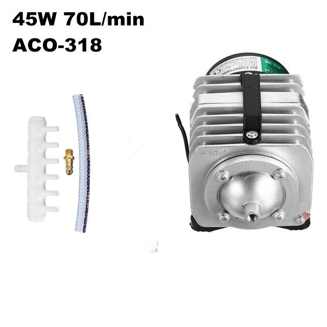 <transcy>45W 70L/min HAILEA Elektromagnetische Luchtcompressor Aquarium Zuurstof Luchtpomp Hydrocultuur 6 Manier Luchtbeluchter Pomp</transcy>