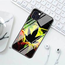 Load image into Gallery viewer, plant leaves Cannabi leaf Cases For iPhone 12 Mini 11 Pro X XS XR Max 7 8 Plus 6 6S SE 2020 Tempered Glass Cover Phone Coque
