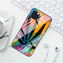 Load image into Gallery viewer, plant leaves Cannabi leaf Cases For iPhone 12 Mini 11 Pro X XS XR Max 7 8 Plus 6 6S SE 2020 Tempered Glass Cover Phone Coque
