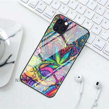 Load image into Gallery viewer, plant leaves Cannabi leaf Cases For iPhone 12 Mini 11 Pro X XS XR Max 7 8 Plus 6 6S SE 2020 Tempered Glass Cover Phone Coque
