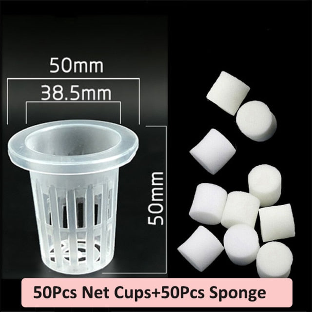 100/50/20*Netpot 35-50mm Vegetable Net Cups Pot Slotted Mesh Soilless Culture For Hydroponics/Aquaponics/Orchids Planter Plastic