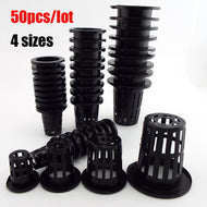 50Pcs Plant Grow Net Nursery Pots Cup Hydroponic colonization Mesh plastic Basket holder vegetable Planter Soilless greenhouse