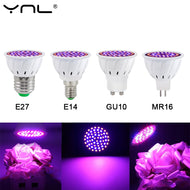 <transcy>Led Groeien Lamp E27 E14 MR16 GU10 220V Volledige Spectrum Led Plant Hydrocultuur Groei Licht Phyto Lamp Binnenverlichting Bloem Zaailing</transcy>