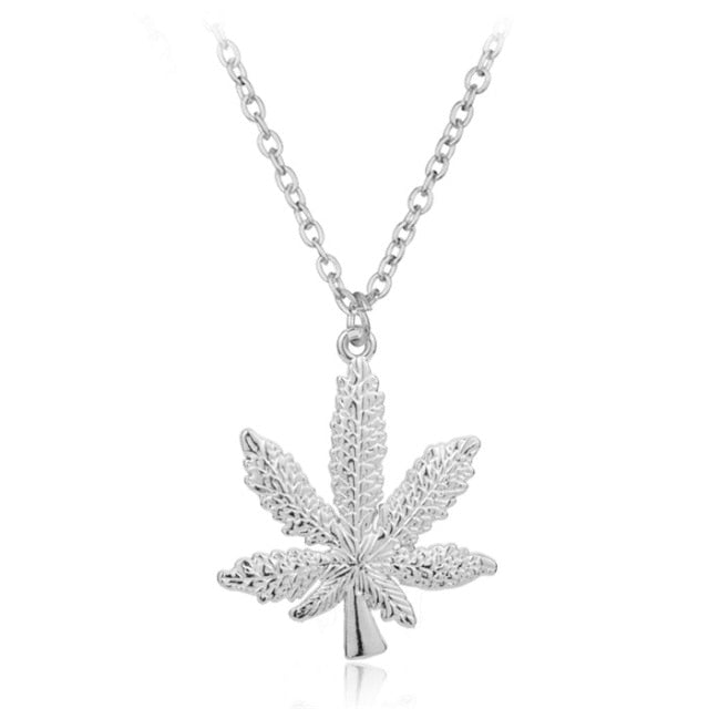 Cannaby Leaf Necklace for Women Pendant Choker Jewellery Necklaces for Teen Girls