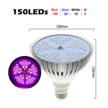 Load image into Gallery viewer, LED Grow Light Full Spectrum 78Leds 120Leds 150Leds E27 LED Growing Bulb for Indoor Hydroponics Flowers Plants LED Growth Lamp
