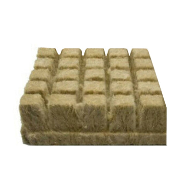 <transcy>25/50 PCS 25*25*40 MM Steenwol Vel Blok Voortplanting Klonen Zaad Verhogen V-vorm Plug Hydrocultuur Substraat</transcy>