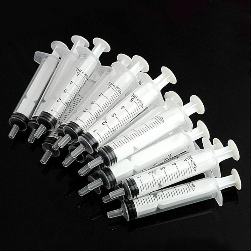 5/10pcs  5mL Plastic Syringe Hydroponics Analyze Measuring Cubs Nutrients Syringe For Injectors Ink Cartridge Pets Cat Feeders