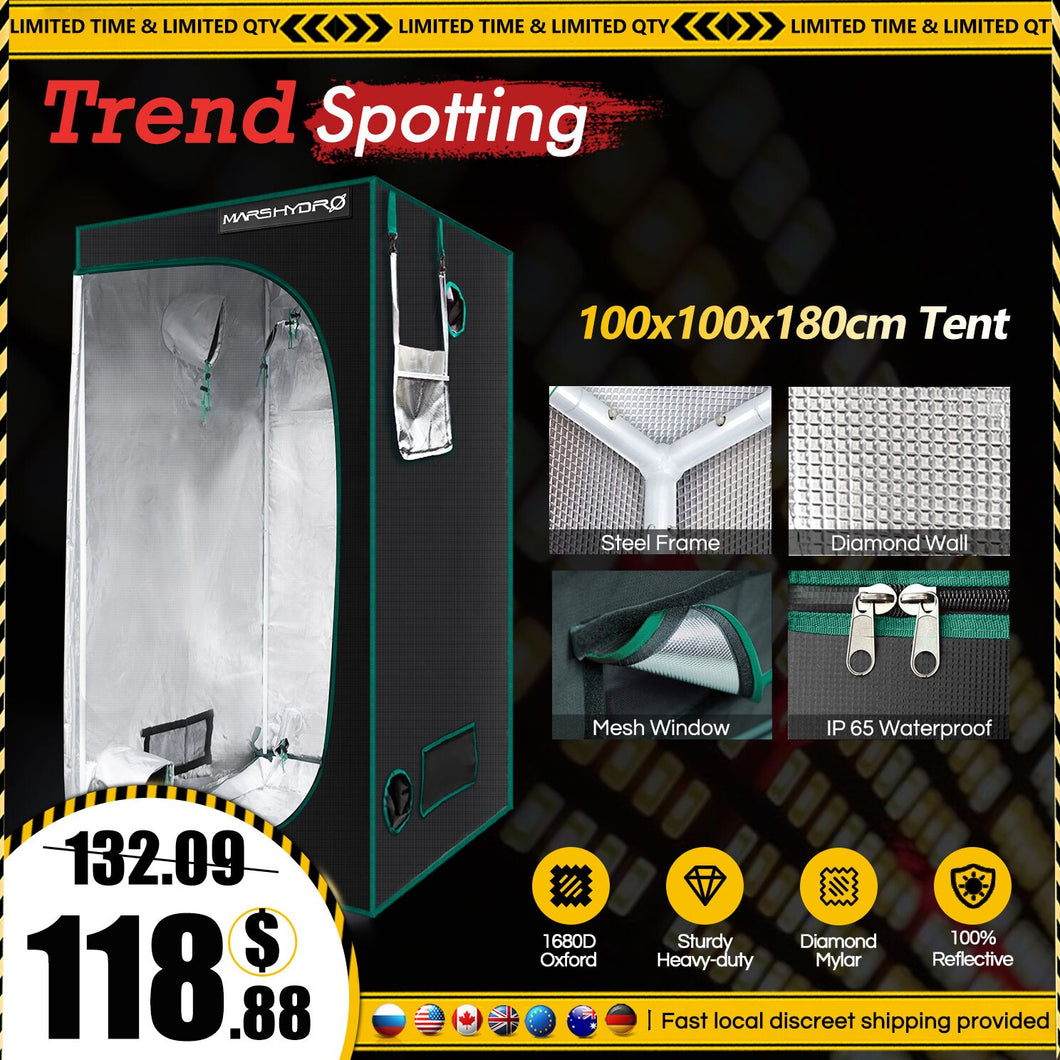 1680D Marshydro Indoor Hydroponics grow tent 100*100*180cm ,Grow kit,Completely LED Indoor Growing System