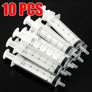 10pcs  10ml plastic nutrient syringe hydroponic measure disposable sampler injector For Measuring Nutrient Hydroponics