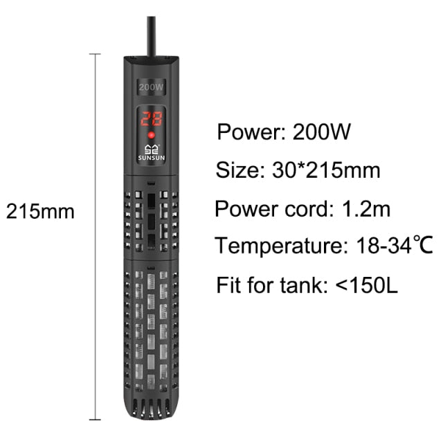 <transcy>SUNSUN Aquarium Dompelpomp Heater Aquarium Lcd-scherm Digitale Verstelbare Water Verwarmingsstaaf Constante Temperatuurregeling 500W</transcy>