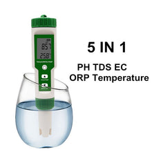 Load image into Gallery viewer, 5/7 IN 1 Digital PH EC TDS Meter ORP SG Salinity Temperature Tester Aquarium Water Hydroponic Liquid Purity PPM Filter Testing
