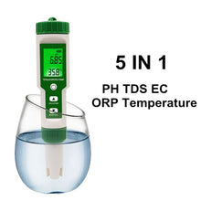 Load image into Gallery viewer, 5/7 IN 1 Digital PH EC TDS Meter ORP SG Salinity Temperature Tester Aquarium Water Hydroponic Liquid Purity PPM Filter Testing
