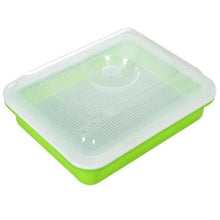 Load image into Gallery viewer, Green Seed Sprout Planting Plate With Cover Pea Bean Home Tray Systems Hydroponic Wheatgrass Pot Sprouter Seedling Germinat Z8A1
