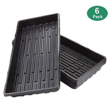 Load image into Gallery viewer, 6 Packs Plastic Gg Trays Seed Tray Seedling Starter for Greenhouse Hydroponics Seedlings Plant Germination
