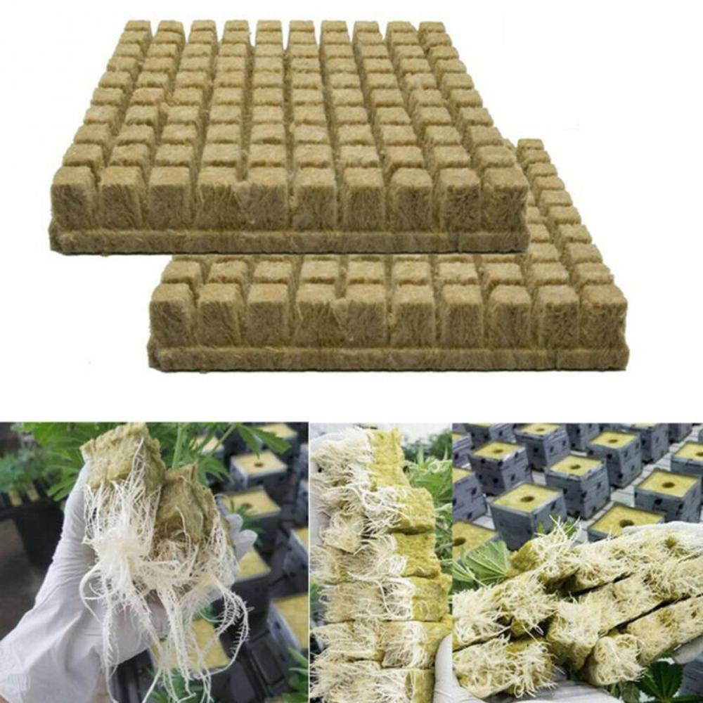 50/100pcs Rockwool Planting Sponge Planting Grow Sheet Block Propagation Cloning Seed Raising Soilless Cultivation Hydroponic