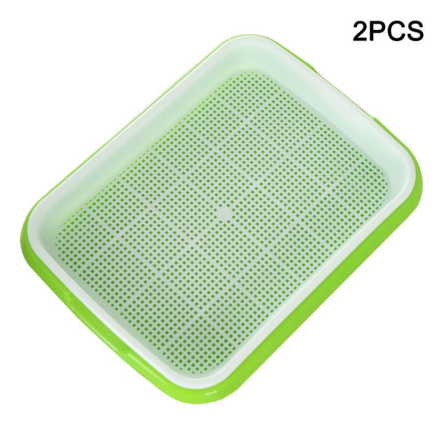 Household Garden Supplies Hydroponics Tray Seed Sprouter Tray Plant Germination Trays Double Layer Basket