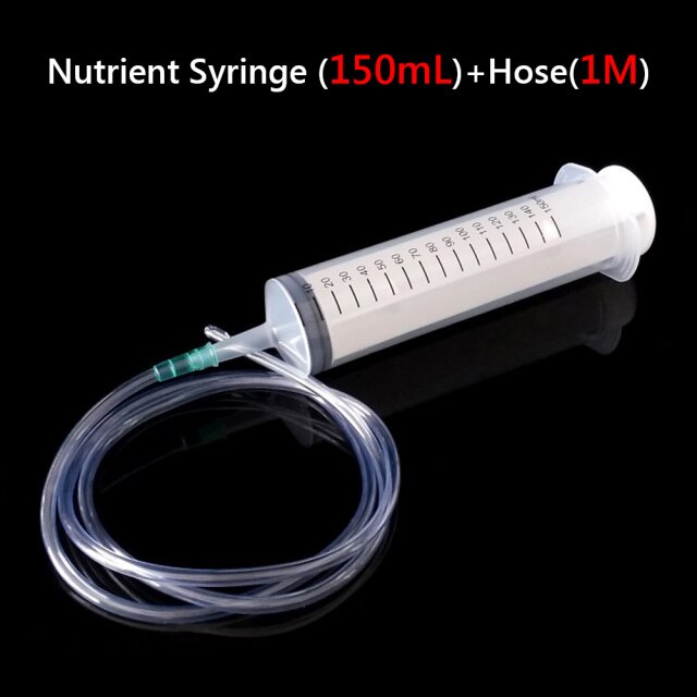 50ml/100ml/150ml/200ml Plastic Reusable Big Large Hydroponics Nutrient Sterile Health Measuring Syringe Tools Cat Feeding Acc