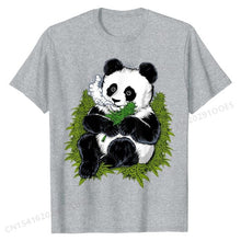 Load image into Gallery viewer, Panda Eating  Cannabis Panda Funny Weed Panda T-Shirt Fashionable Men&#39;s T Shirt Printing Tops Shirts Cotton Normal
