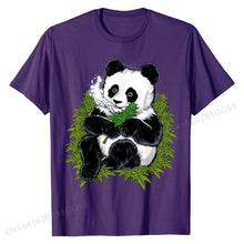 Load image into Gallery viewer, Panda Eating  Cannabis Panda Funny Weed Panda T-Shirt Fashionable Men&#39;s T Shirt Printing Tops Shirts Cotton Normal
