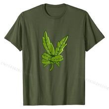 Load image into Gallery viewer, Funny Vintage  leaf Peace sign Cannabis T-Shirt Cotton Tops Shirts Classic Plain Custom Top T-shirts
