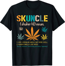 Load image into Gallery viewer, Skuncle Definition Funny Weed Pot Cannabis Stoner Uncle T-Shirt Custom 3D Printed Tops &amp; Tees Hot Sale Cotton Men T Shirts
