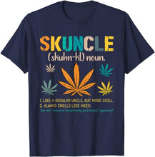 Load image into Gallery viewer, Skuncle Definition Funny Weed Pot Cannabis Stoner Uncle T-Shirt Custom 3D Printed Tops &amp; Tees Hot Sale Cotton Men T Shirts
