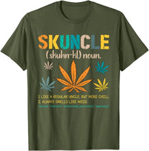 Load image into Gallery viewer, Skuncle Definition Funny Weed Pot Cannabis Stoner Uncle T-Shirt Custom 3D Printed Tops &amp; Tees Hot Sale Cotton Men T Shirts
